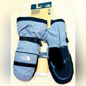 NWT The North Face Montana Ski Mitts TNF Medium Grey Heather Women’s Sz XS